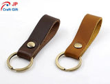 2018 Promotion High Quality Custom Leather Keychain with Ring