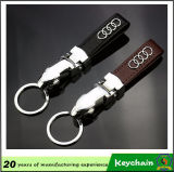 China Factory Leopard Shape Leather Keychain with Car Logo
