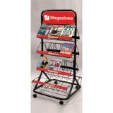 Two Sides Wire Magazine Display Rack (AD-0801-F)