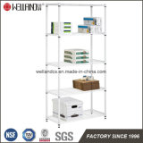 White 5 Tiers Light Duty Adjustable Metal Wire File Shelf Rack for Office & School