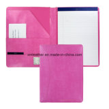 Trendy Color Leather Cover A4 Foldover Note Pad Holder