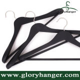 Rubber Coated Wooden Hanger for Suit
