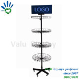 Floor 4-Tier Rotating Metal Wire Toy Display Stand Spinning Display Rack Retail Display Racks