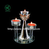 Single Color Glass Candle Set with Three Posts