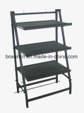 White Metal Display Shelf Counter Top Ladder Shape Retail Rack