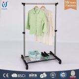 Extendable Stainless Steel Single Rod Clothes Hanger with Mesh Metal Clothes Dryer