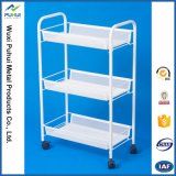 3 Tiers White Color Storage Utility Cart