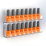 Double Height Nail Polish Display Shelf for Multiple Bottles of Nail Varnish.