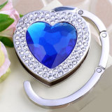 Foldable Heart Bag Hanger With Crystal (QY-BH03)