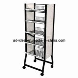 Chrome Wire Bin Shelving/Five Tiers Exhibition Stand