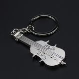Fashion Colorful Guitar Violin Shape Keychain for Gift