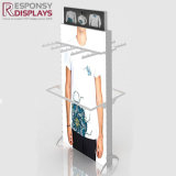 Customized Design Floor Metal and Wood Clothing Display Rack for Chain Stores