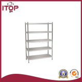4 Tiers Commercial Stainless Steel & Chrome Plate Wire Shelving (WS)