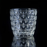 Star Embossed Clear Votive Glass Candle Holders for Home Fragrance