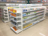 Retail Store Drugstore Shelf with Hole in Backpanel