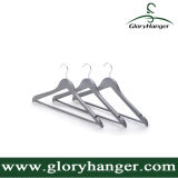 Fashion Slivery Wooden Hanger for Clothes Shop