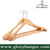 Hight Quality Natural Wooden Hanger with Matel Hook