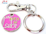 Customized Pink Color Zinc Alloy Keychain for Sale