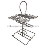 Chrome Coated Shiny Steel Wire Holder for Dinnerware