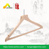 Natural Wooden Suit Hanger with Anti Slip Bar (AHWMH102)