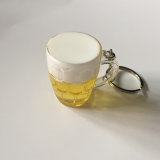 Beer Cup Pattern Stainless Steel Promotional Key Chain