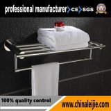 Bathroom and Shower Clothes Wall Mounted Stainless Steel Towel Rack Holder with Shelf