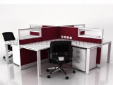 4 Seaters Modular Half Wall Glass Office Partition Workstation (SZ-WST801)