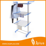 High Quality 3 Layer 24 Rods Cloth Rack Laundry Hanger with Wheels for Drying Clothes (JP-CR300WMS)