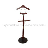 Metal Chromed Steel Rack Stand and Wooden Suit Hanger