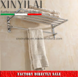 G-1127 Bathroom Hardware Chrome Brass Towel Shelf with Foldable Function