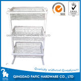 Stainless Steel Movable Display Rack in Supermarket