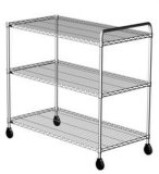 Mobile Rack Shelving with 3 Layers for Warehouse and Garage