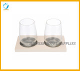 Hotel Bathroom Acrylic Amenity Holders Glass Holders