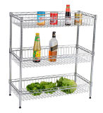 3-Tier Chrome Wire Shelving for Kitchen