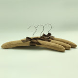 Linen Padded Wooden Hanger with Bow
