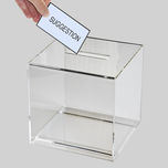 Acrylic Suggestion Box with a Removable Base