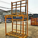 Steel Material Double Layer L Shape Storage Glass Rack