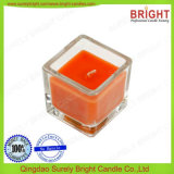 Small Size Square Shape Glass Jar Candle with Fragrance