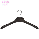 Chrome Hook Black Plastic Hanger with Anti Slip Strips