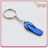 Promotion Gift Custom Flip Flop Shape Metal Keychain