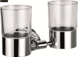 Stainless Steel Bathroom Toothbrush Holder with Double Cups