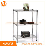 3 Tiers Powder Coated/Chrome Wire Display Stand Shelving Rack
