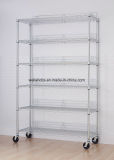 OEM 6-Tier NSF Chrome Wire Shelving Rack with Wheels