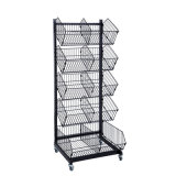 Supermarket Retail Display Shelf Wire Cage Moveable Shelf