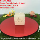 5mm Medium Round Red Glass Candle Holder