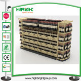 Supermarket Wooden Wine Display Rack