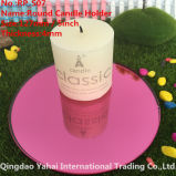 4mm Round Pink Glass Mirror Candle Holder