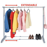 Party Telescopic Extendable Space Chrome Plated Steel Clothes Rail