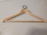 Hotel Ring Anti Steel Hook Set Clothes Hanger with Bar Wooden Clothes Hangers for Jeans