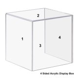 4 Sided Acrylic Display Cube for Museum Display